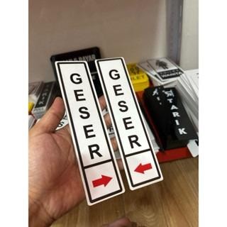 tulisan geser untuk di pintu bahan acrylic