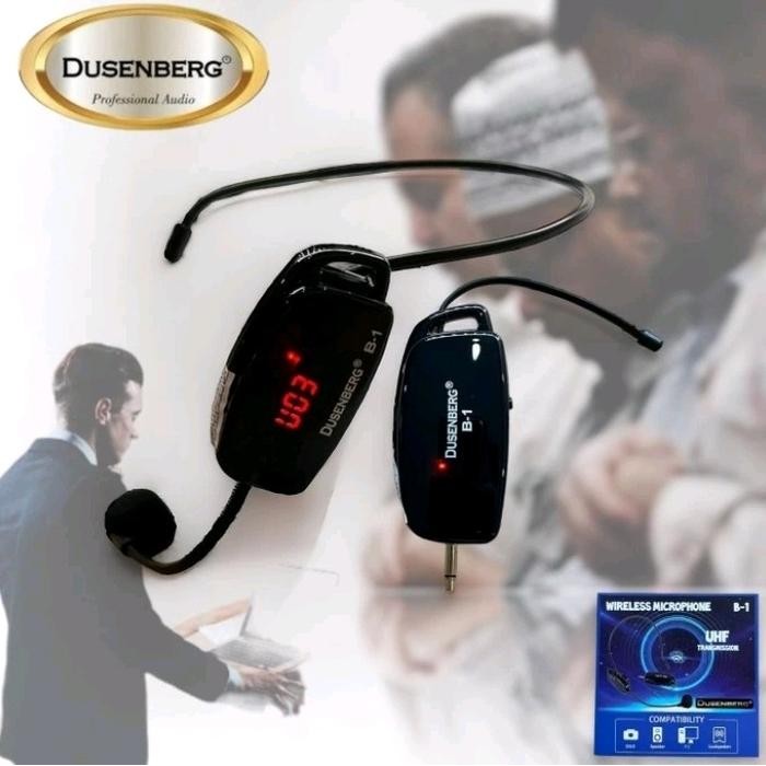 Ready Mikrofon Mic Clip On Wireless 2.4G Presentasi Imam Masjid Dusenberg