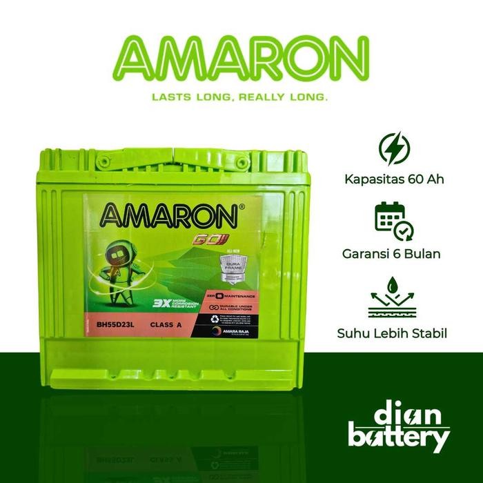 Amaron Go 55D23L Aki Kering Innova Bensin, Fortuner Bensin (Seri Lama)