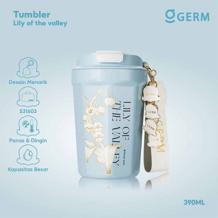 FCR0  Germ K32 390Ml Vacuum Cangkir Kopi S31603 Baja Tahan Karat Portabel With Liontin