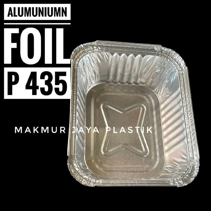 [ 10 PC ] ALUMUNIUM FOIL CUP KOTAK P435 / KEMASAN MAKANAN FOIL TRAY P435