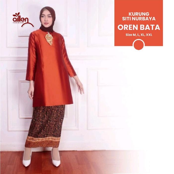 Baju Kurung bahan tafeta Polos setelan