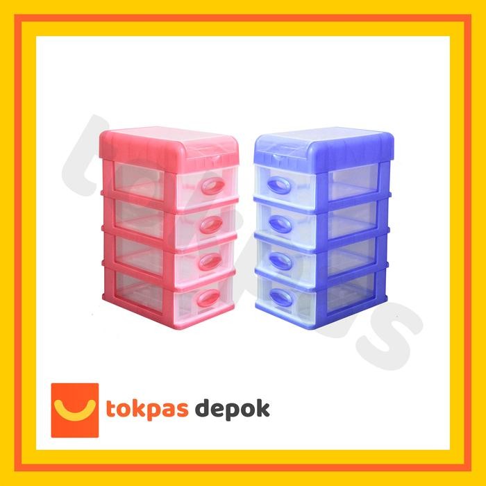 Laci Penyimpanan Susun 4+1 Felicia Shinpo 363 C 5 Mini Container Plastik wadah storage box laci