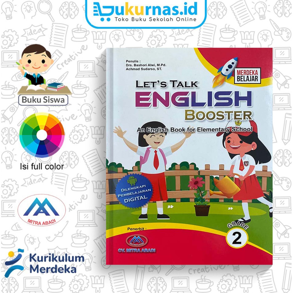 Buku Siswa Let's Talk English Booster Untuk SD/MI Kelas 2 Kurikulum Merdeka - CV Mitra Abadi