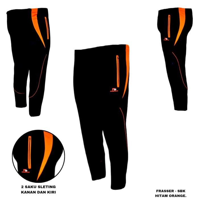 ORIGINAL Frasser Celana Training Joger Zipper Pria Wanita Jogger OlahTrening Panjang Running pants