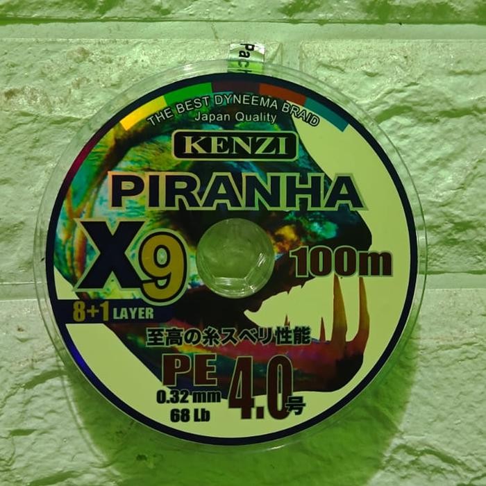 Senar PE 4.0 KENZI piranha X9 100M multicolor (TERBAIK) (TERBARU) (TERMURAH)