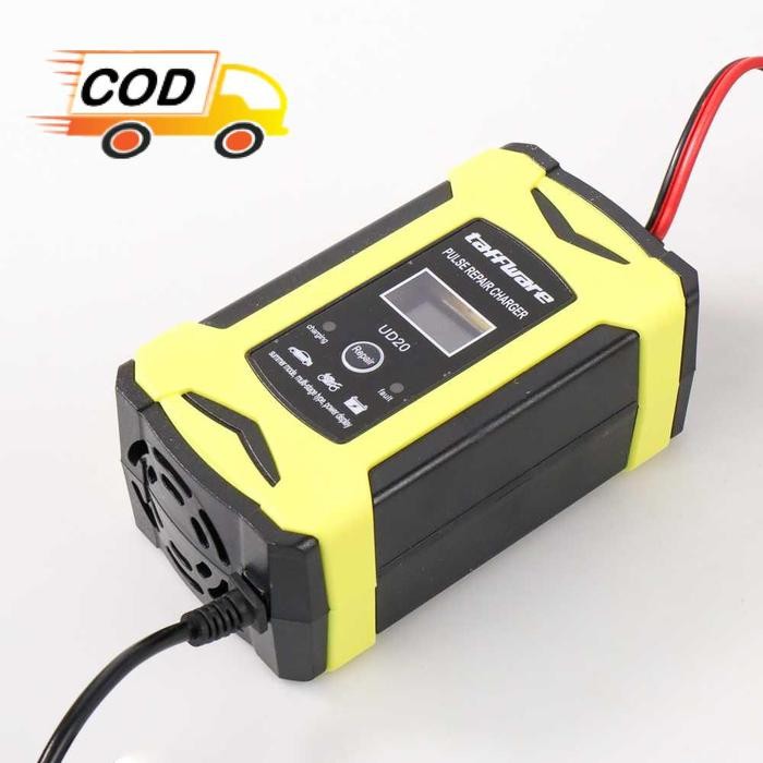 Charger Aki Motor dan Mobil 12V 6A Otomatis Cas Baterai Accu Kapasitas 4-100Ah