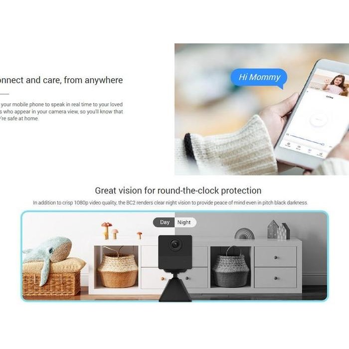 Ezviz Cb2 Mini Size Spy Cam Baterai Portable 2Mp 1080P Smart Cctv Wi-Fi Wifi Wireless Camera Ip Baby