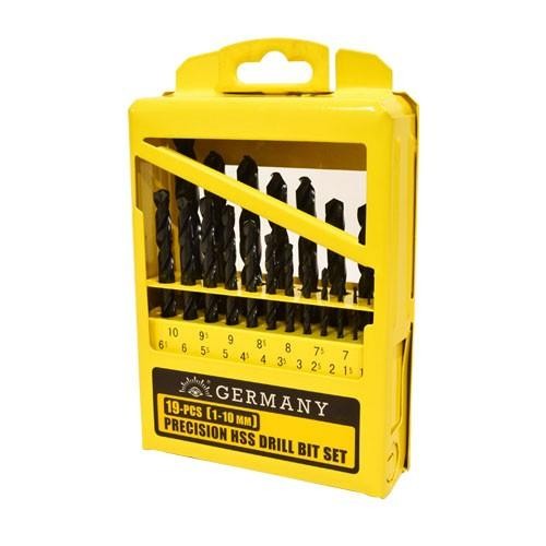 Terbaik Mata Bor Besi 19 Pcs Set Tjap Mata Drill Bits Hss Ukuran 1 - 10Mm Terlariss 