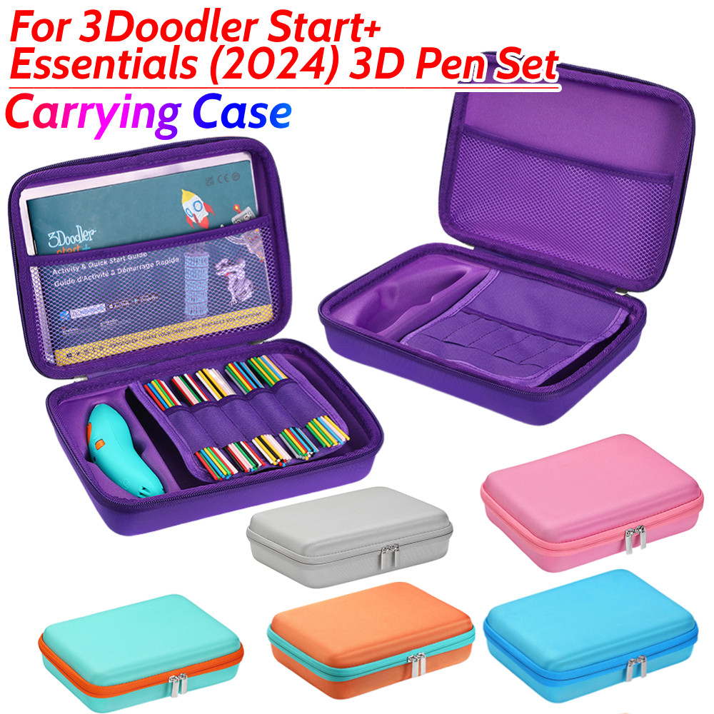 Hard Travel Case for 3Doodler Start Essentials 2024 3D Pen Set Shockproof Portable Storage Bag