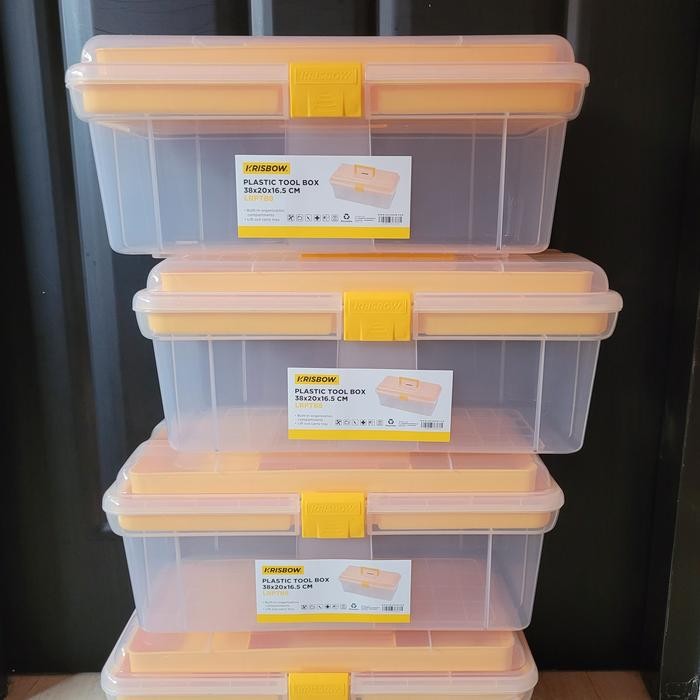Krisbow tool box LRPTB8 / kotak plastik Krisbow kotak perkakas penyimpanan serbaguna Tool Box