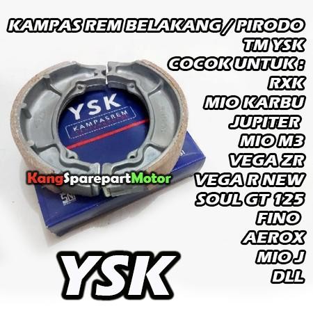 temg- Kampas Rem Belakang Ysk Tm Original Yasi Rxk Mio Karbu Mio Soul Fino Soul Gt M3 Mio Z