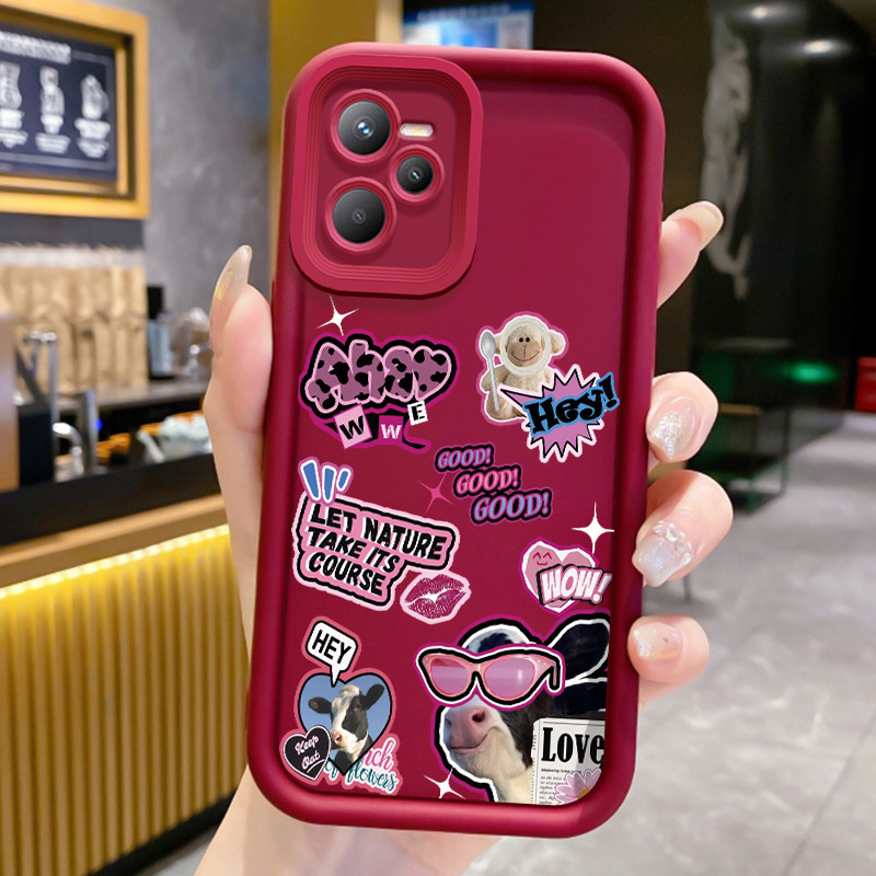 Casing Hp untuk Realme C35 C33 C31 Narzo 50A Prime Case Casing HP Softcase ponsel silikon Kasing lem