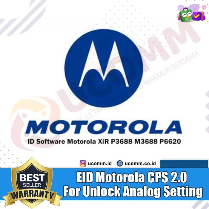 3j4e- Entitlement Id Motorola Cps 2.0 Eid Motorola For Unlock Analog Setting
