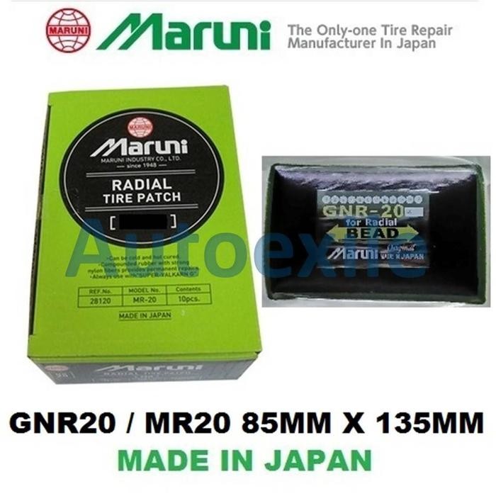 TERLARIS Koyok Tambal Ban Radial Tire Patch Maruni GNR20 MR20 Petak 85x135mm 1bh - Tip Top Sudut