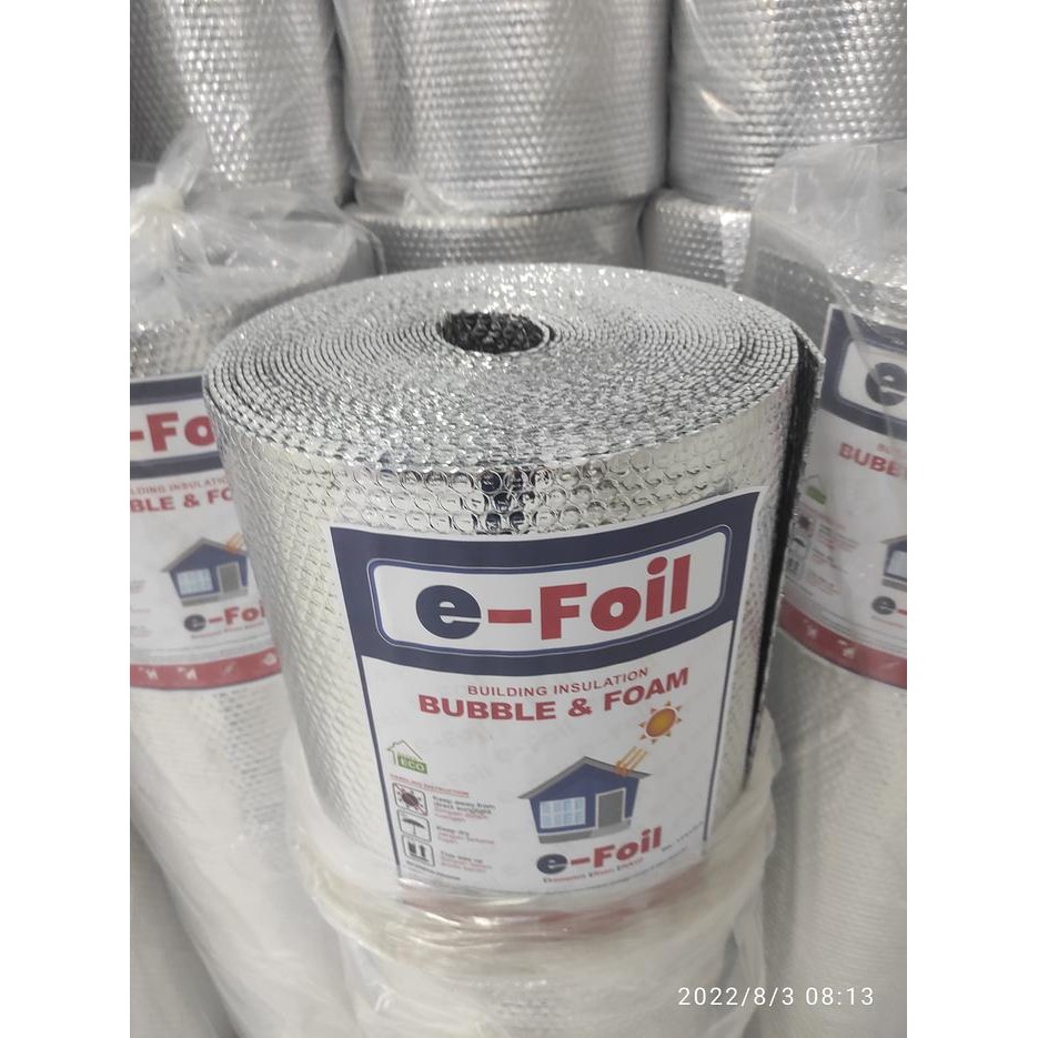 Aluminium Foil Bubble E-Foil - Peredam Panas Atap/Genteng Rumah