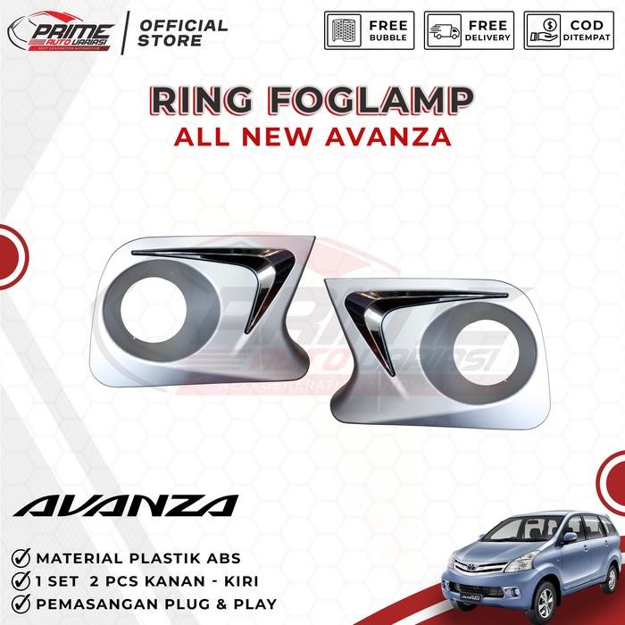 Ring Foglamp Cover Foglamp All New Avanza Xenia 2011 - 2014 - Silver Pasti Ori