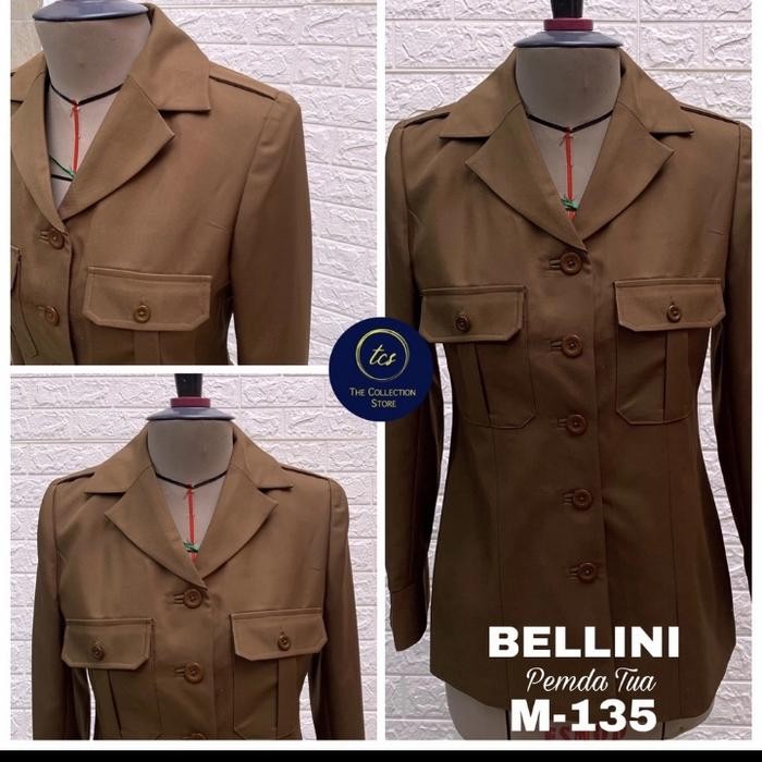 TERMURAH baju asn seragam pns pdh pemda dinas pdh guru kantor wanita coklat READY STOCK
