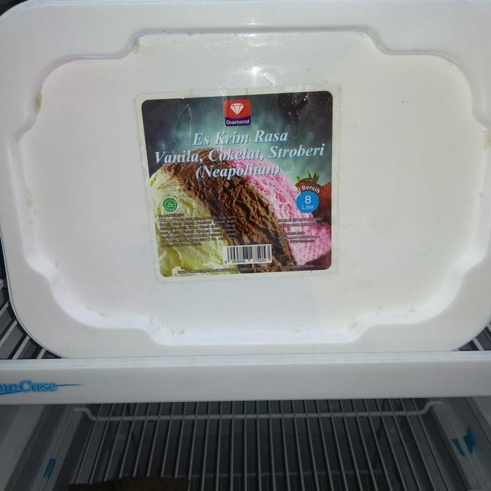 TerEnakPolll- Ice Cream Diamond / Es Krim 8 Liter - Neopolitan (3 Rasa)