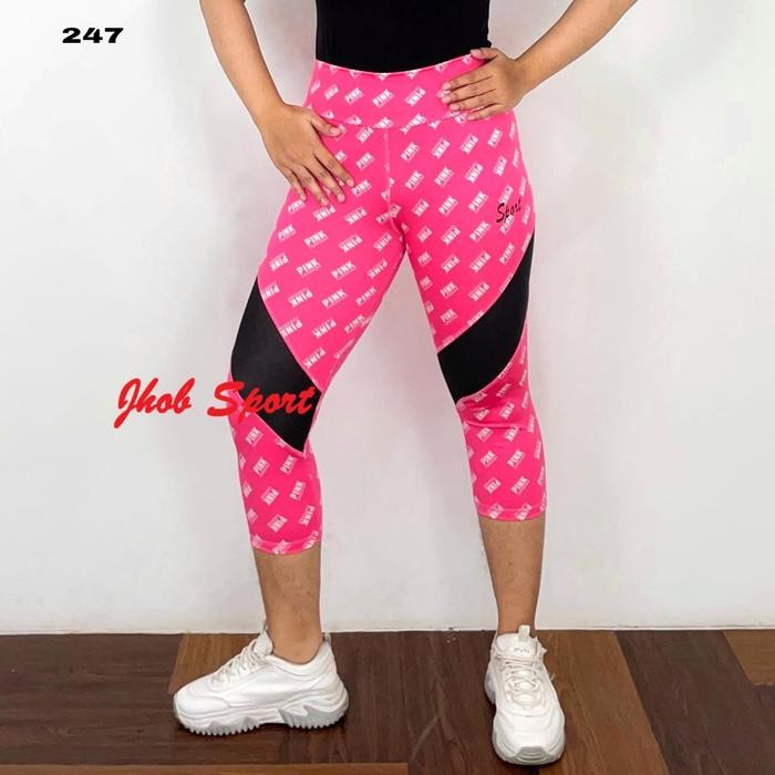 gtSport- Legging Pendek Jaring/Celana Legging Sport Wanita/Legging Pendek 7/8 Sport/Celana