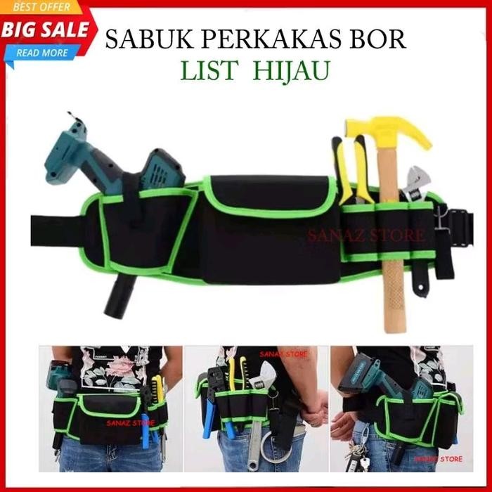 DUniaPancingan- Tas Pinggang Perkakas Mesin Bangunan Warna Kuning Dan Biru Tool Bag Funny Sabuk Alat