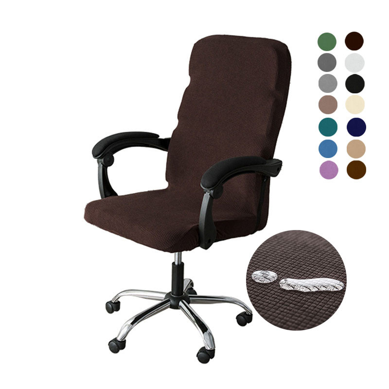 Cover for Computer Chair Waterproof Jacquard Office Game Seat Slipcover Elastic for Armchair Chair C