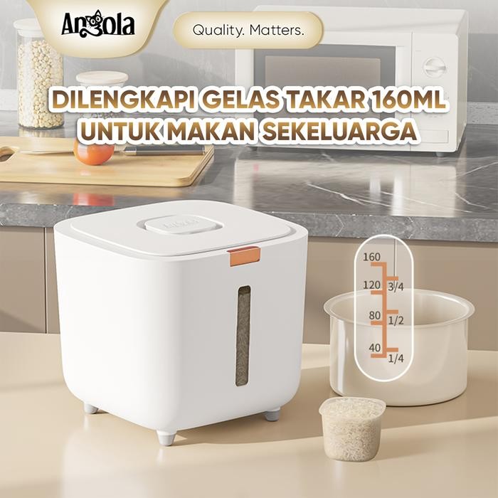 nfin- Tp Angola Dispenser Beras E04 Rice Dispenser Tempat Beras 10Kg