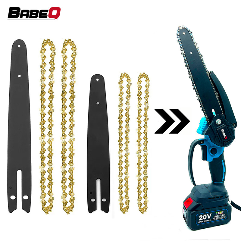 6 8 Inch Chain and Guide for 6/8 Inch Electric Mini Chainsaw Replacement Pruning Saw Chain Saw Parts