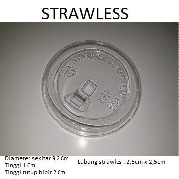 Stok Baru Tutup Gelas Plastik Tanpa Sedotan / Strawless Lid / Cheese Lid 1 dus
