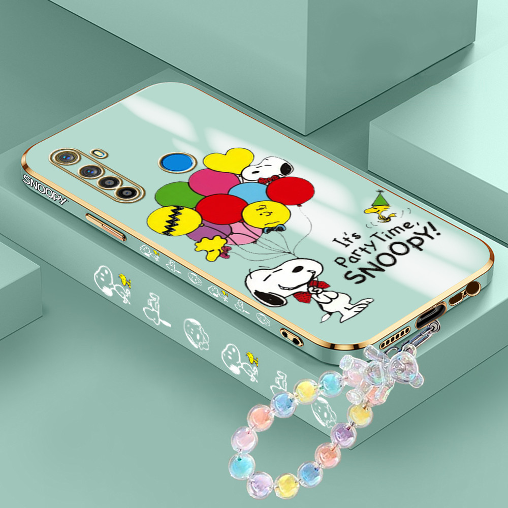 [Pengiriman Jakarta] Realme C1 C2 C2S C3 C11 2021 C12 C15 C17 U1 X A1K Casing Ponsel Pola Snoopy mem