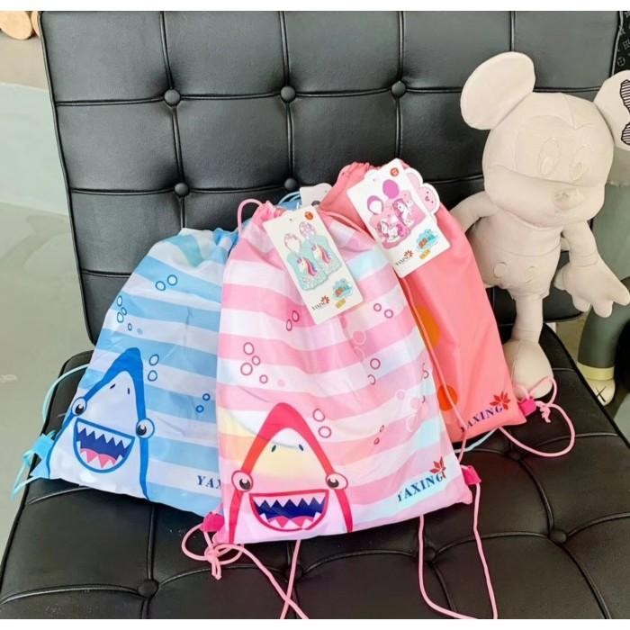 Handuk Renang Microfiber Anak Perempuan Handuk Ponco+Tas Unicorn