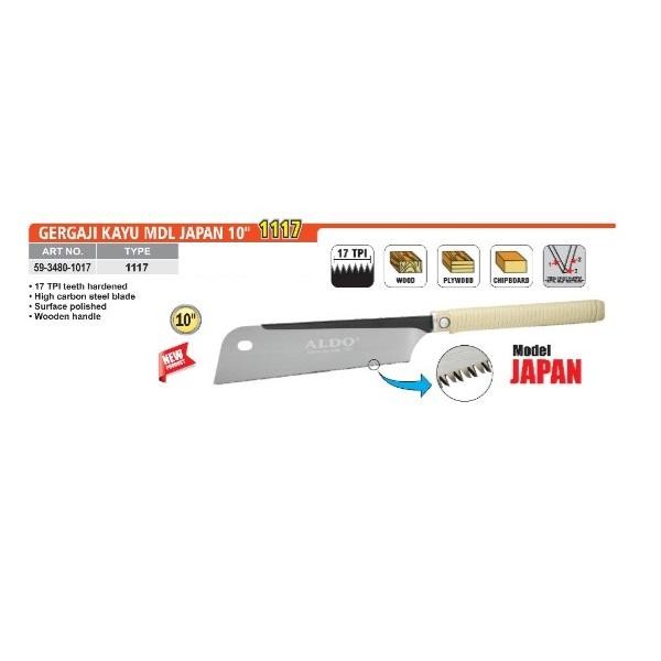 ALDO 1117 GERGAJI GOROK JEPANG 10" - JAPANESE DOZUKI rip cut cross