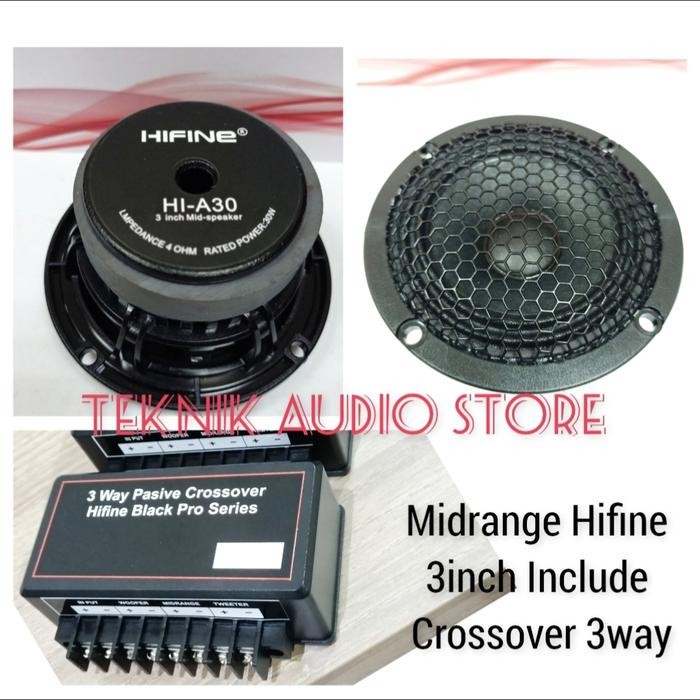Speaker Midrange Hifine 3inch Include Crossover 3way