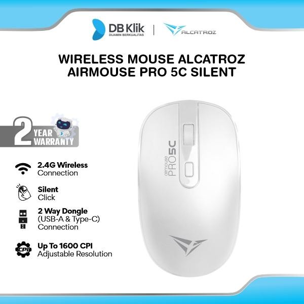 Sale Mouse Alcatroz AirMouse Pro 5C Silent 1600 CPI Wireless Terlaris