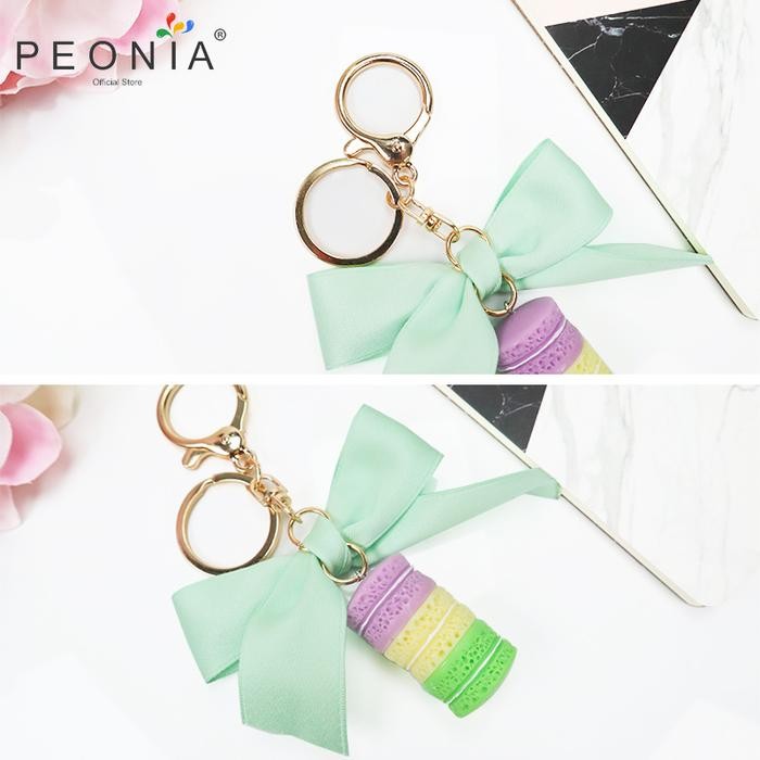 egk6- Peonia Pna Macaron Gantungan Keychain Kunci Tas