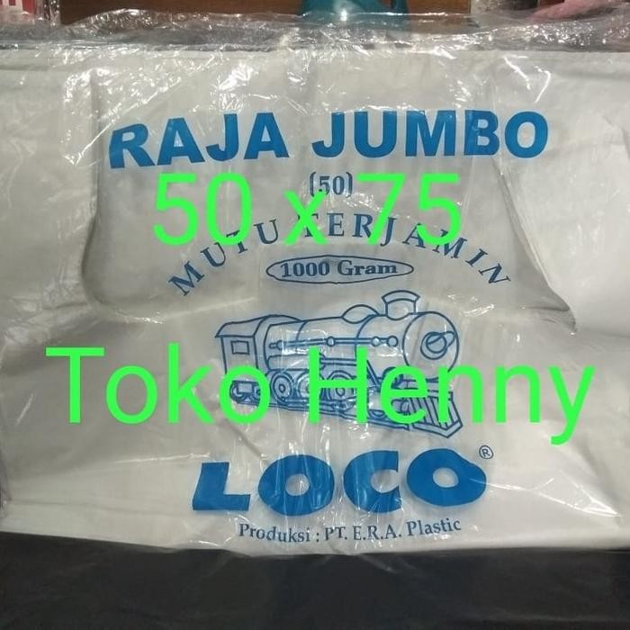 b0nc- Kantong Kresek 50X75 ... Loco Putih Raja Jumbo ... Ukuran 50 X 75 ... Berat 1.000 Gram