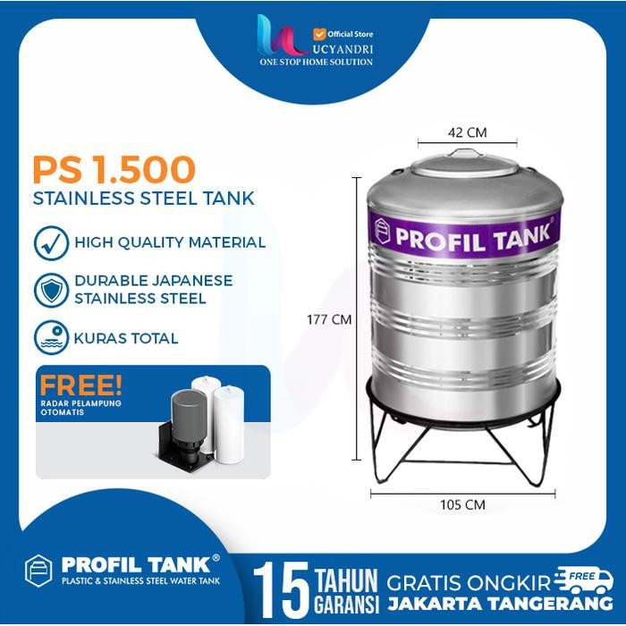 ok63- Tangki Air Stainless Profil Tank Ps 1500
