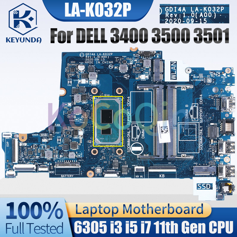 Casing Laptop NEW For DELL Vostro 3400 3500 Inspiron 3501 Notebook Mainboard LA-K032P 07HC6F 06PGNJ 