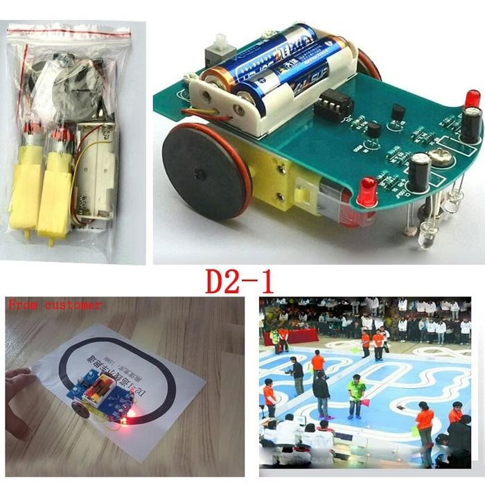 Terlaris robot mobil pintar rakitan/Intelligent tracking car kit line patrol SALE