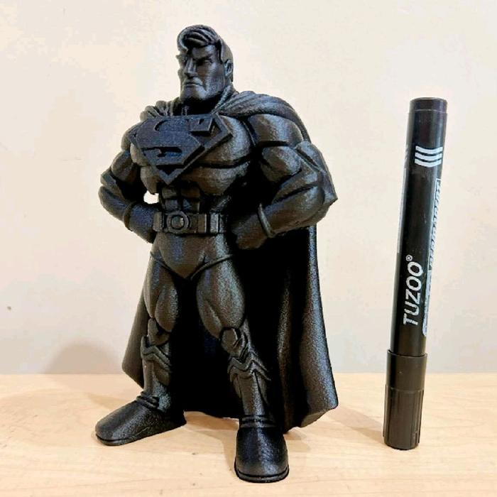 HOT SALE MAINAN ACTION FIGURE SUPERMAN BLACK SUIT SUPERMAN FIGURINE TINGGI SEKITAR 6.5 INCH