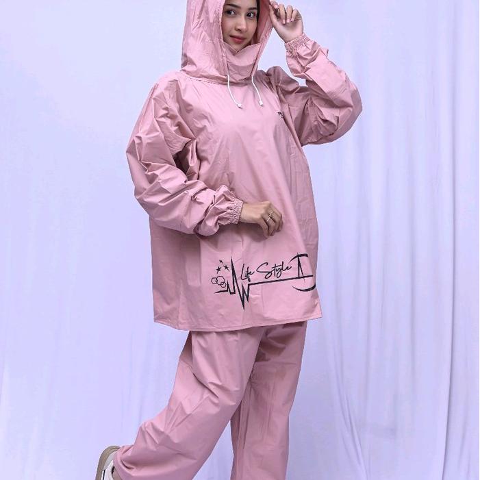 Hujan/Jas Hujan Hodie Baju Hujan/Jas Hujan Hodie masker Pria Wanita Anti Rembes Bahan Pvc Tebal Kuat