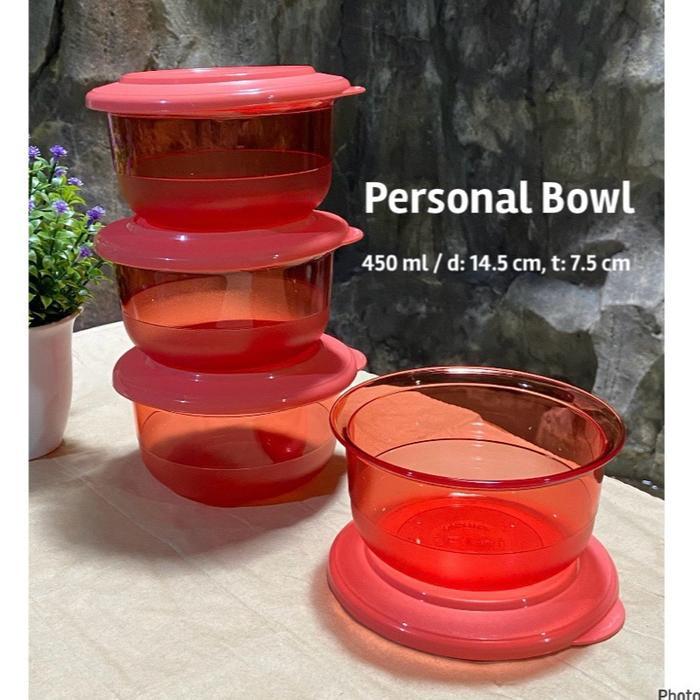 Tupperware Personal Bowl 450 ml 1 pc - Peach-450ml