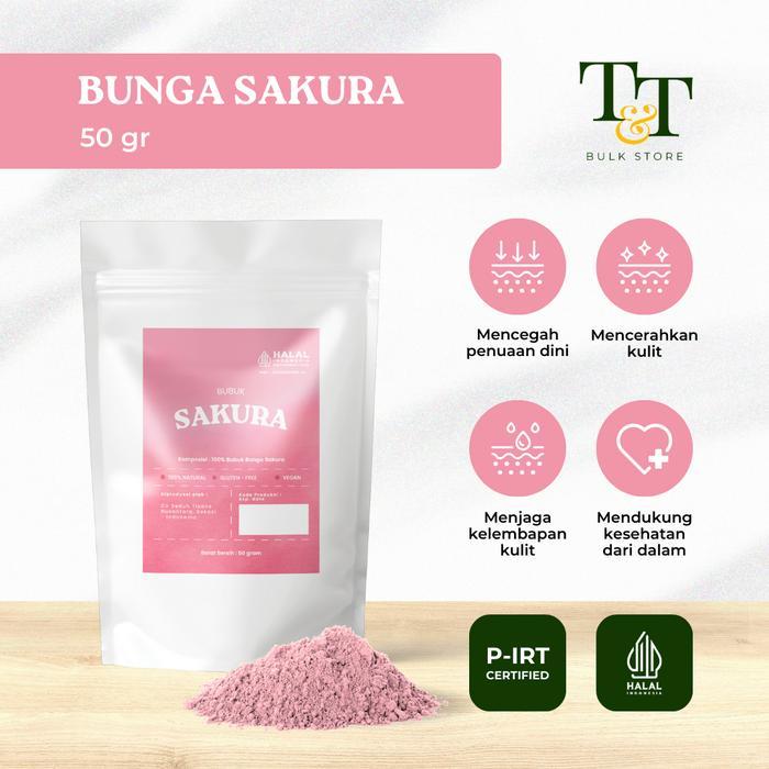 Tea & Tisane Bulk Store Bubuk Ekstrak Sakura / Sakura Extract Powder / Flower Powder Terbaruu
