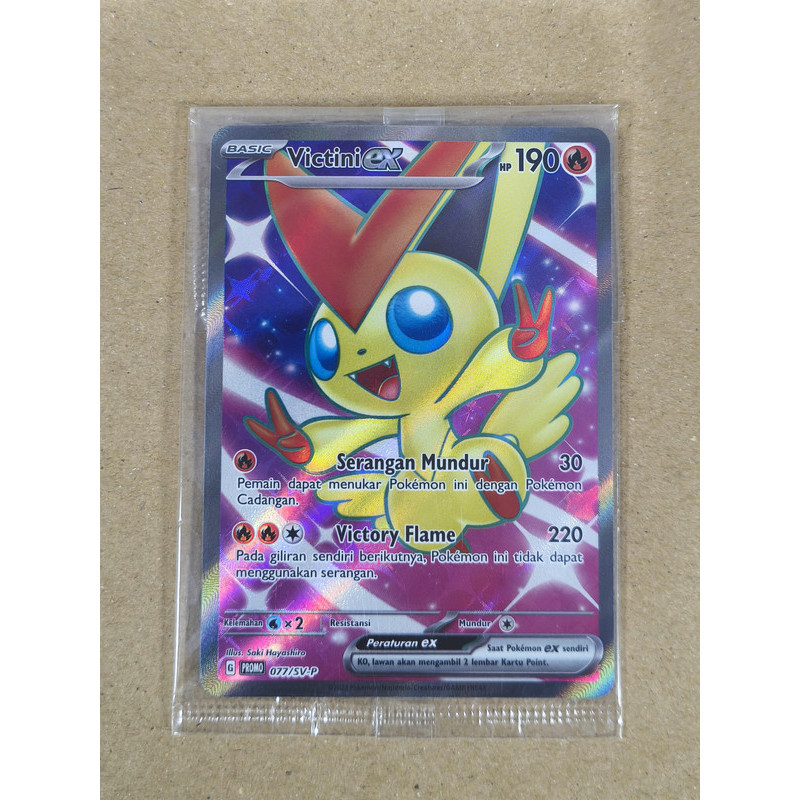 Victini EX Promo #77 Pokemon TCG Trading Card Game Indonesia Kartu Game Koleksi