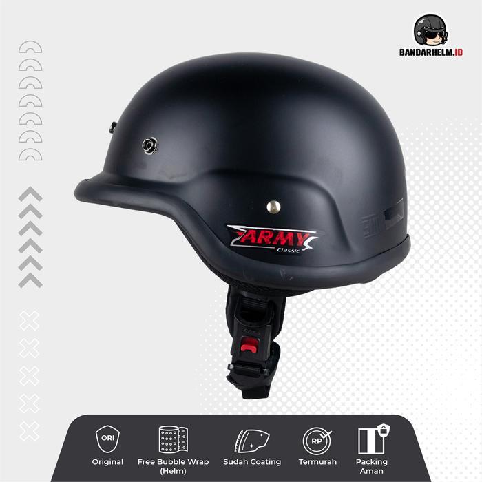 Premium Helm Chip Hbc Army Black Doff Sudah Sni Original