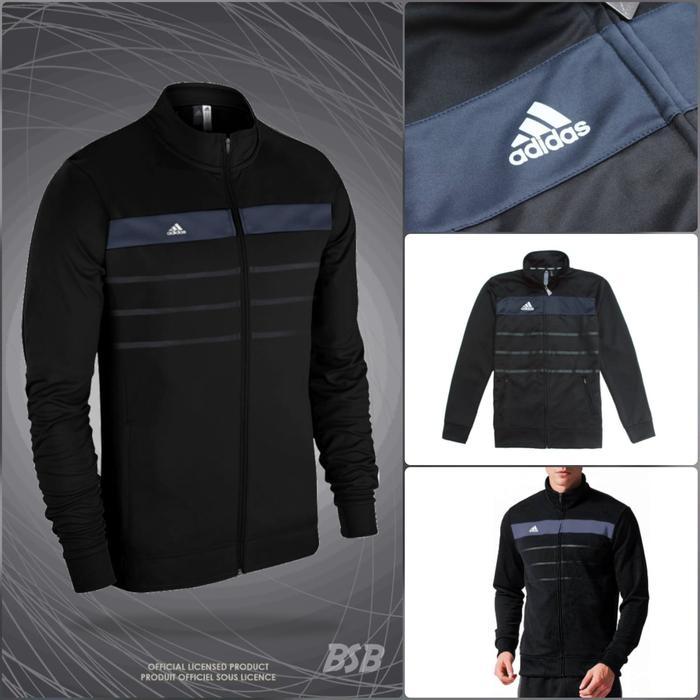 Premium Training Jacket Adidas Ab-16 Black Tracksuit Ads Grade Original Jaket Olahraga Pria Wanita