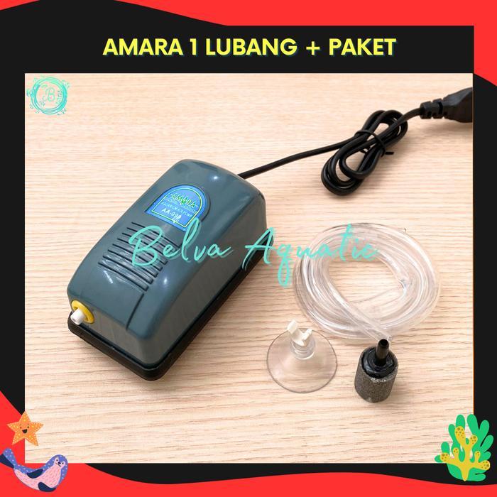Amara Aerator 1 Lubang Pompa Udara Aquarium Blower Aquarium