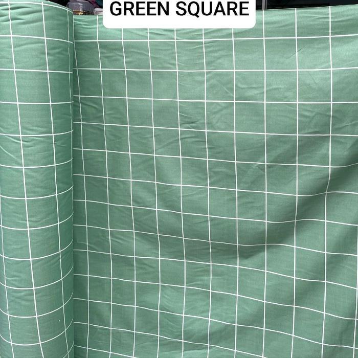 TERBATAS KOTAK 1/2 METER ~ Kain Katun Disperse Polimkro Meteran Motif Kotak Kain Sprei Microtex