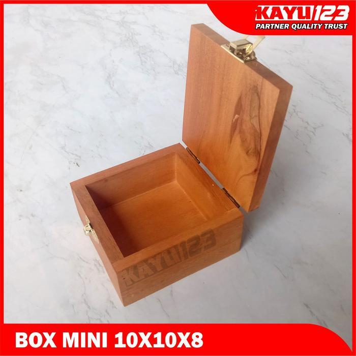 Kotak Perhiasan Kayu Mini Tempat Aksesoris BOX013 12x12x8
