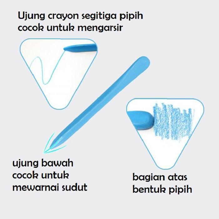 Magic Crayon Ajaib Segitiga Asli Crayonlab 24 36 Warna
